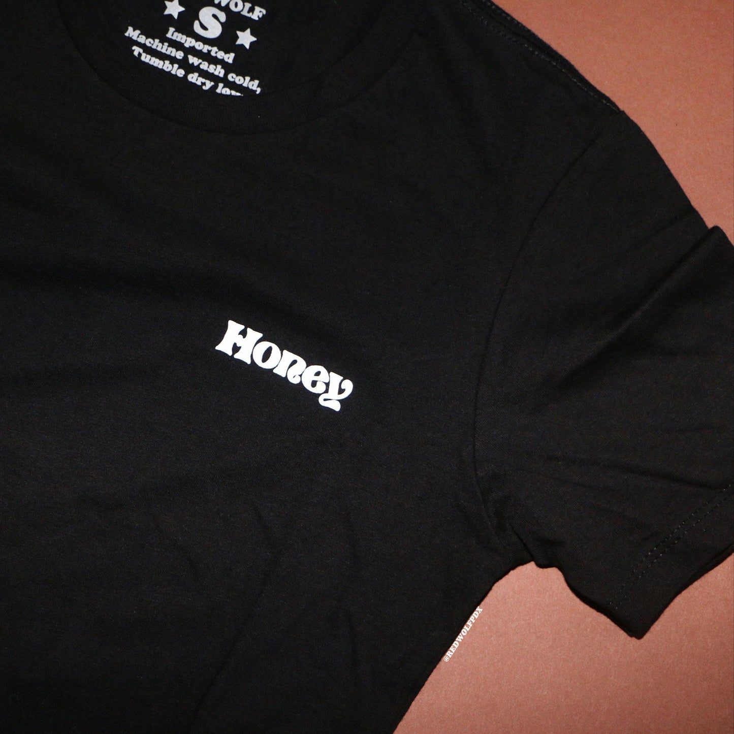 honey fitted tee black - 2