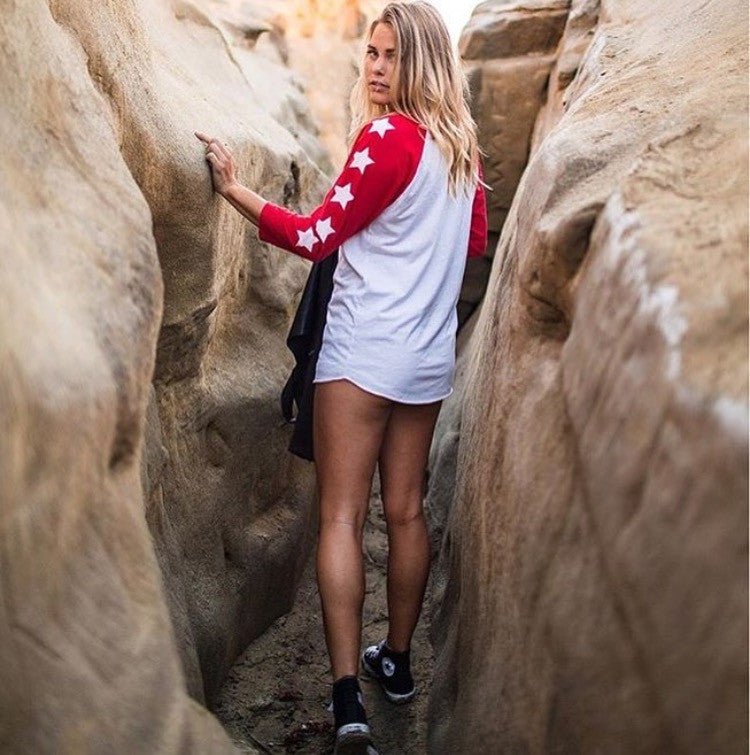 seeing stars raglan red - 8