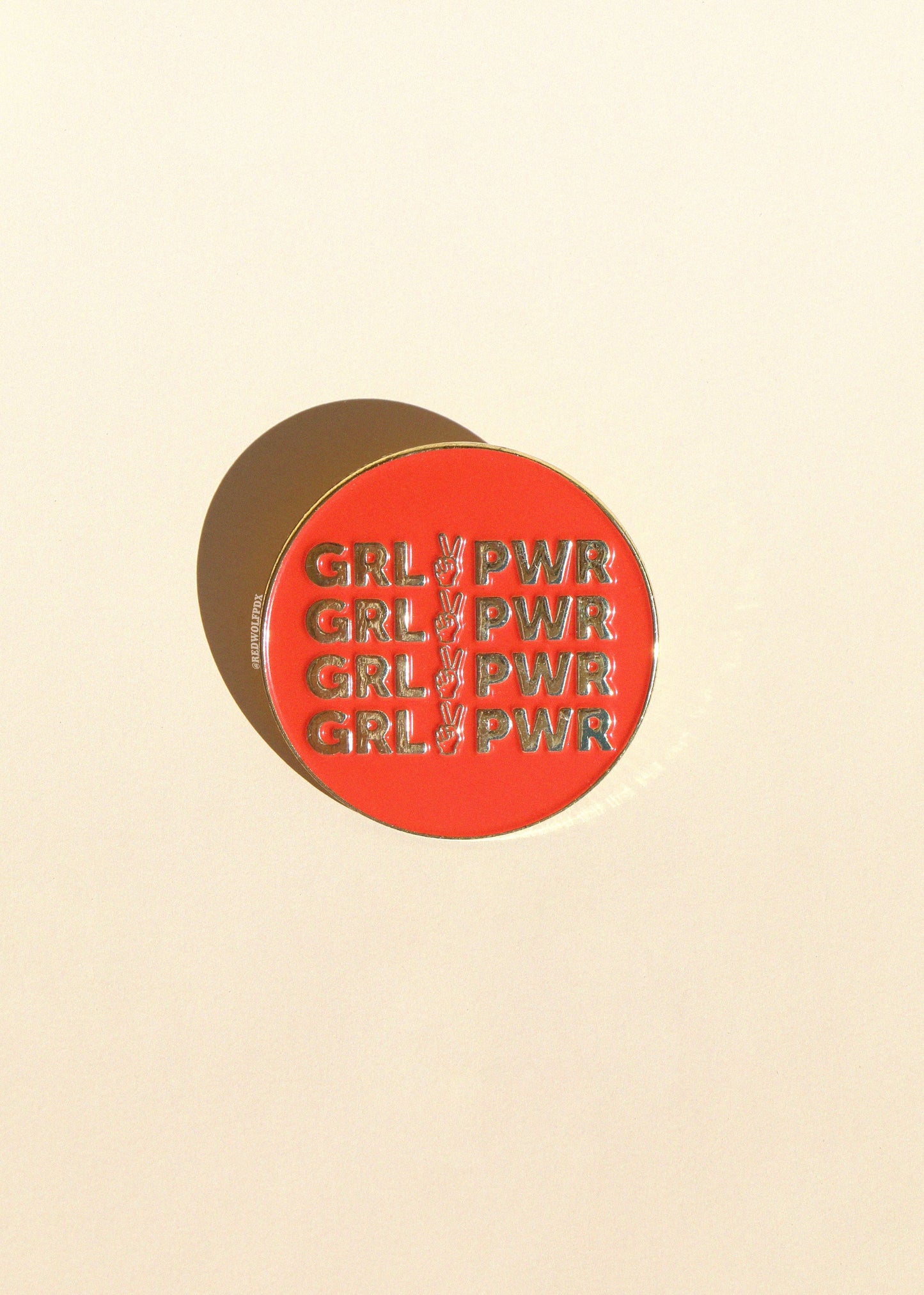 Girl Power Enamel Pin - REDWOLF