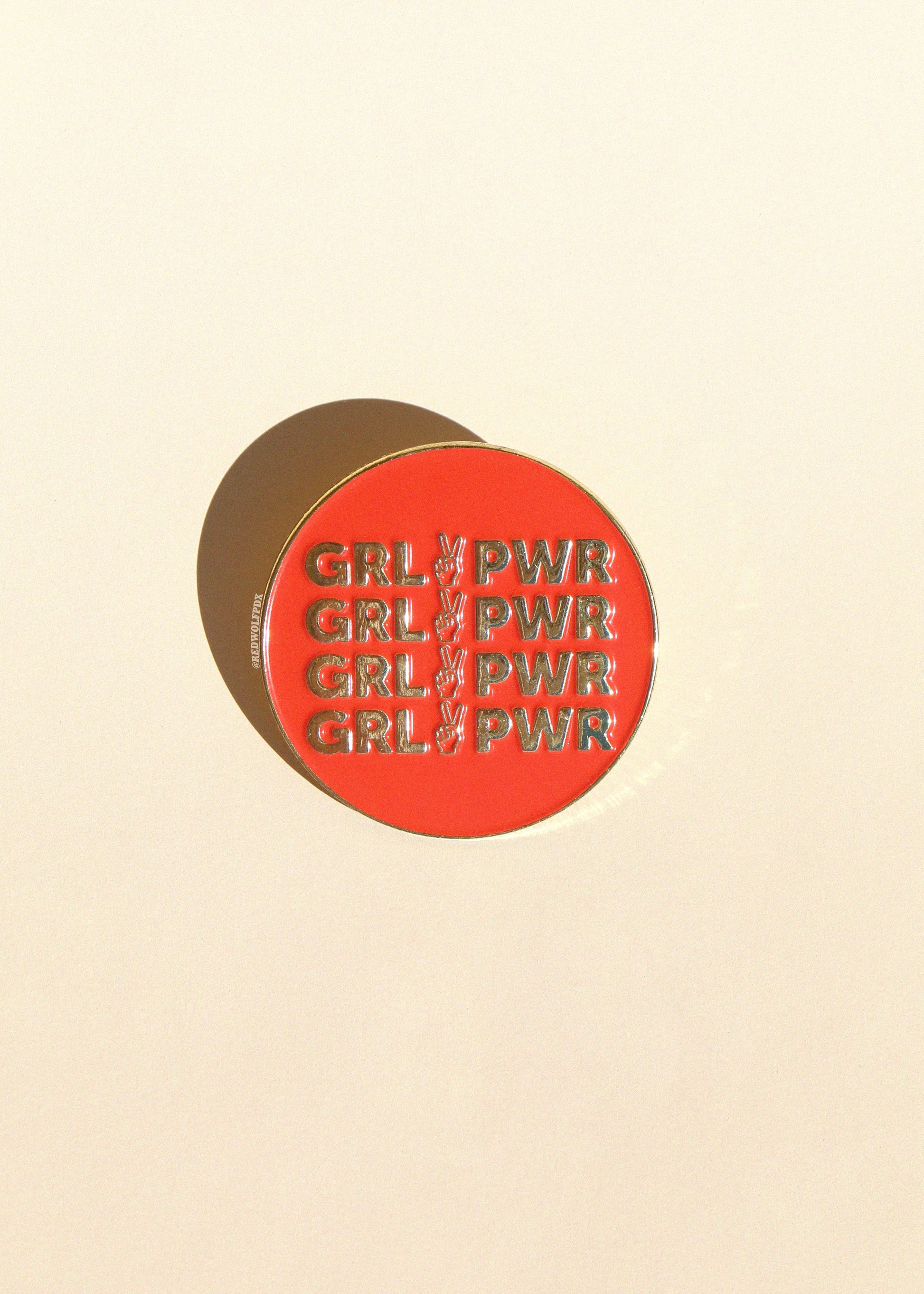 Girl Power Enamel Pin - REDWOLF