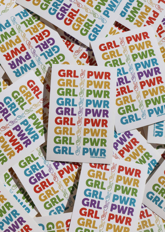 Girl Power Rainbow Sticker - REDWOLF