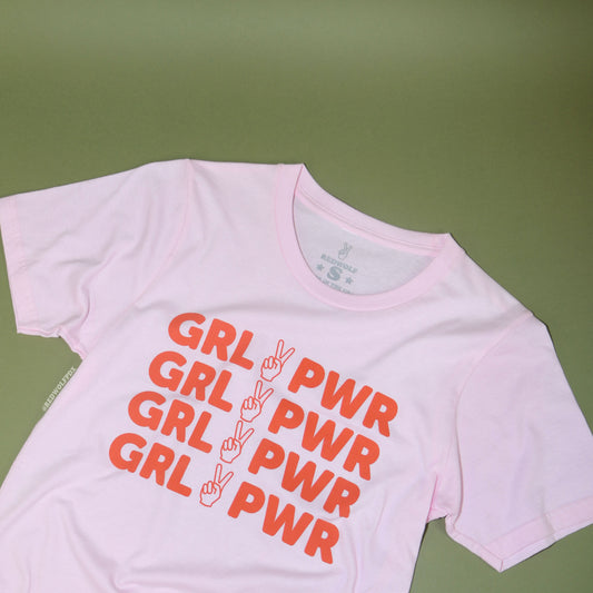 girl power tee pink - 0