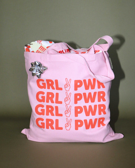 GIRL POWER TOTE BAG - PINK