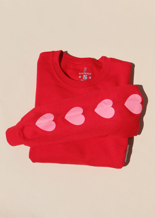 Heart Sleeve Sweatshirt - REDWOLF