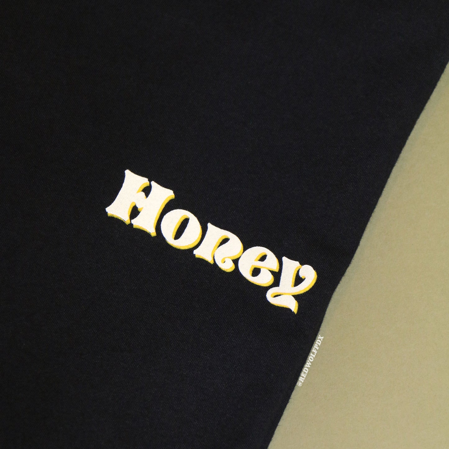 Honey Layered Font Tee - Black UNISEX FIT