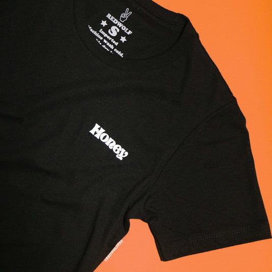 Honey fitted tee - black