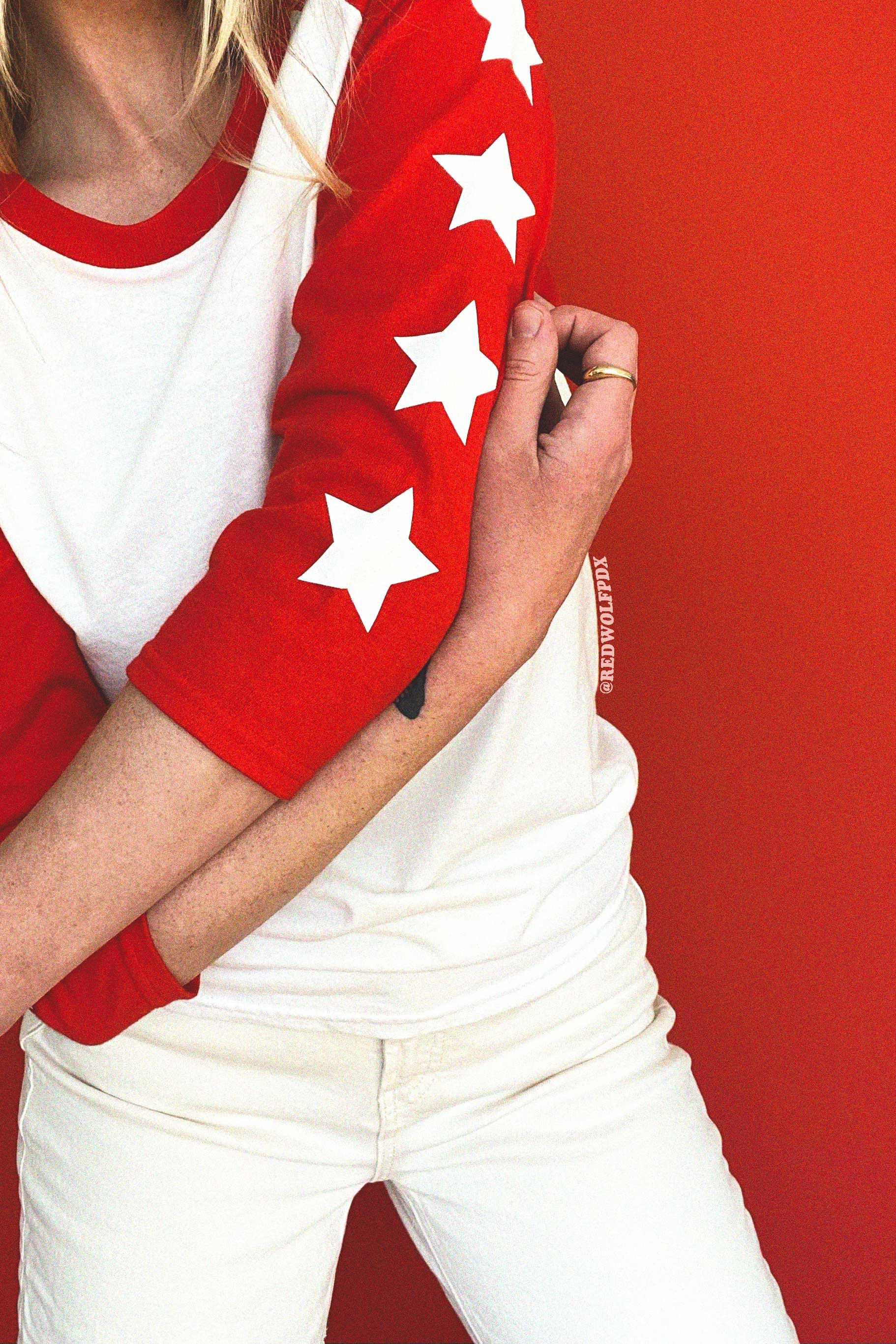 Seeing Stars Raglan RED - REDWOLF