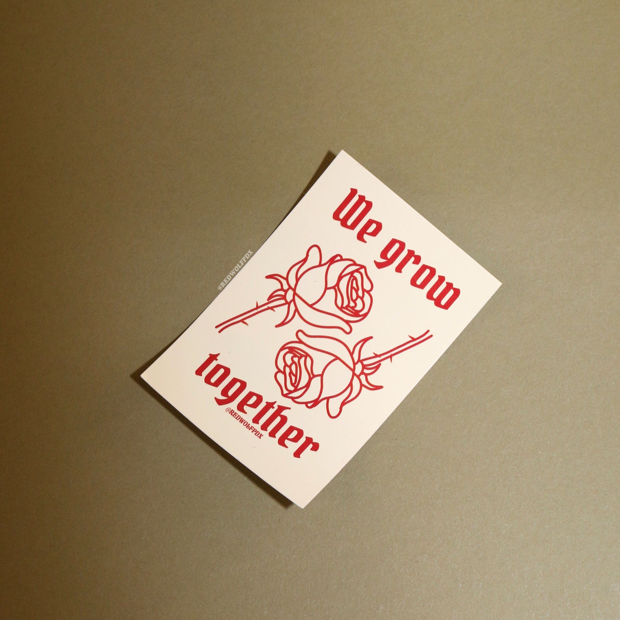 we grow together sticker - 3