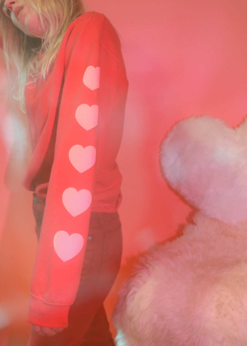 Heart Sleeve Sweatshirt - 7