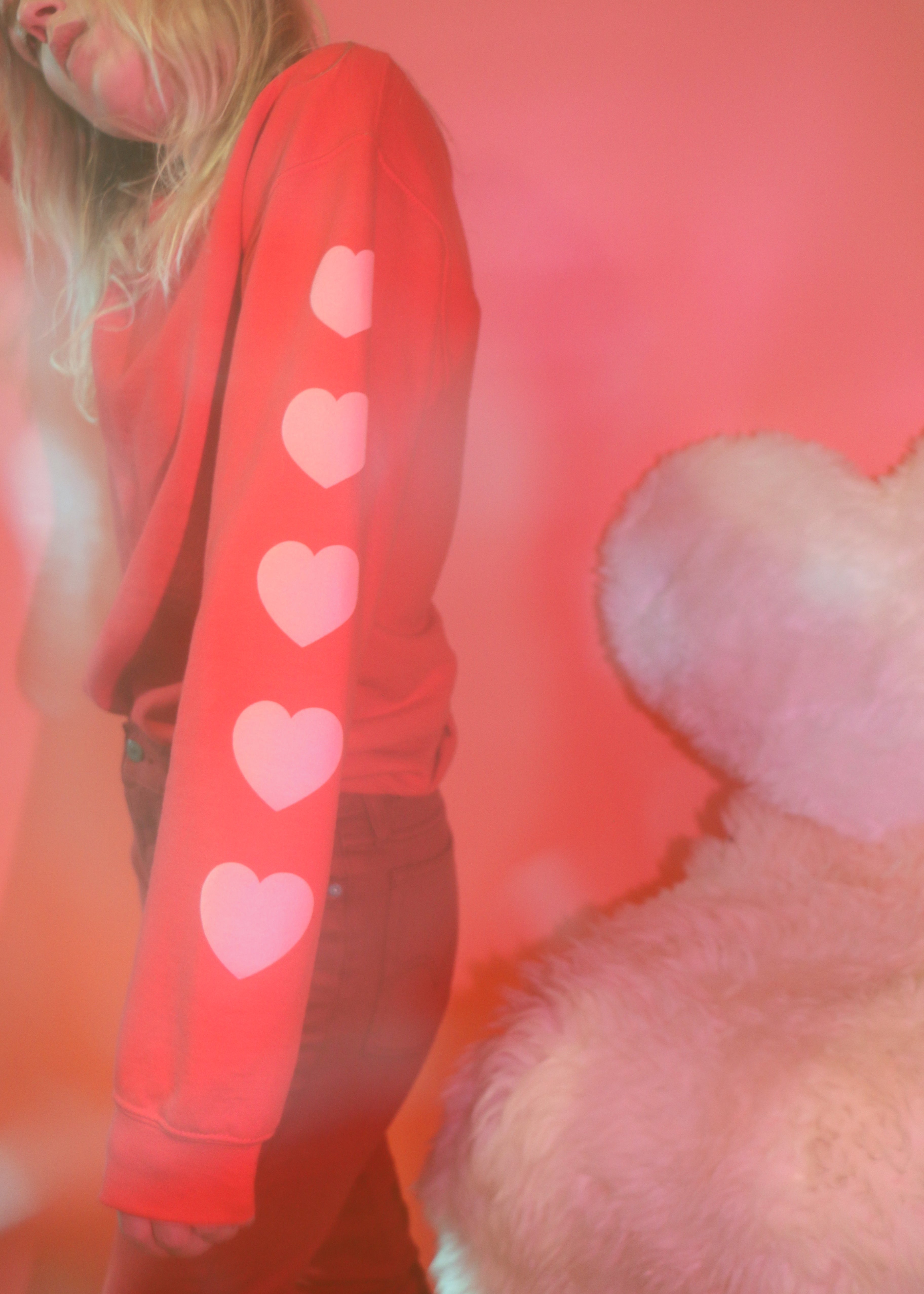 Heart Sleeve Sweatshirt - 7