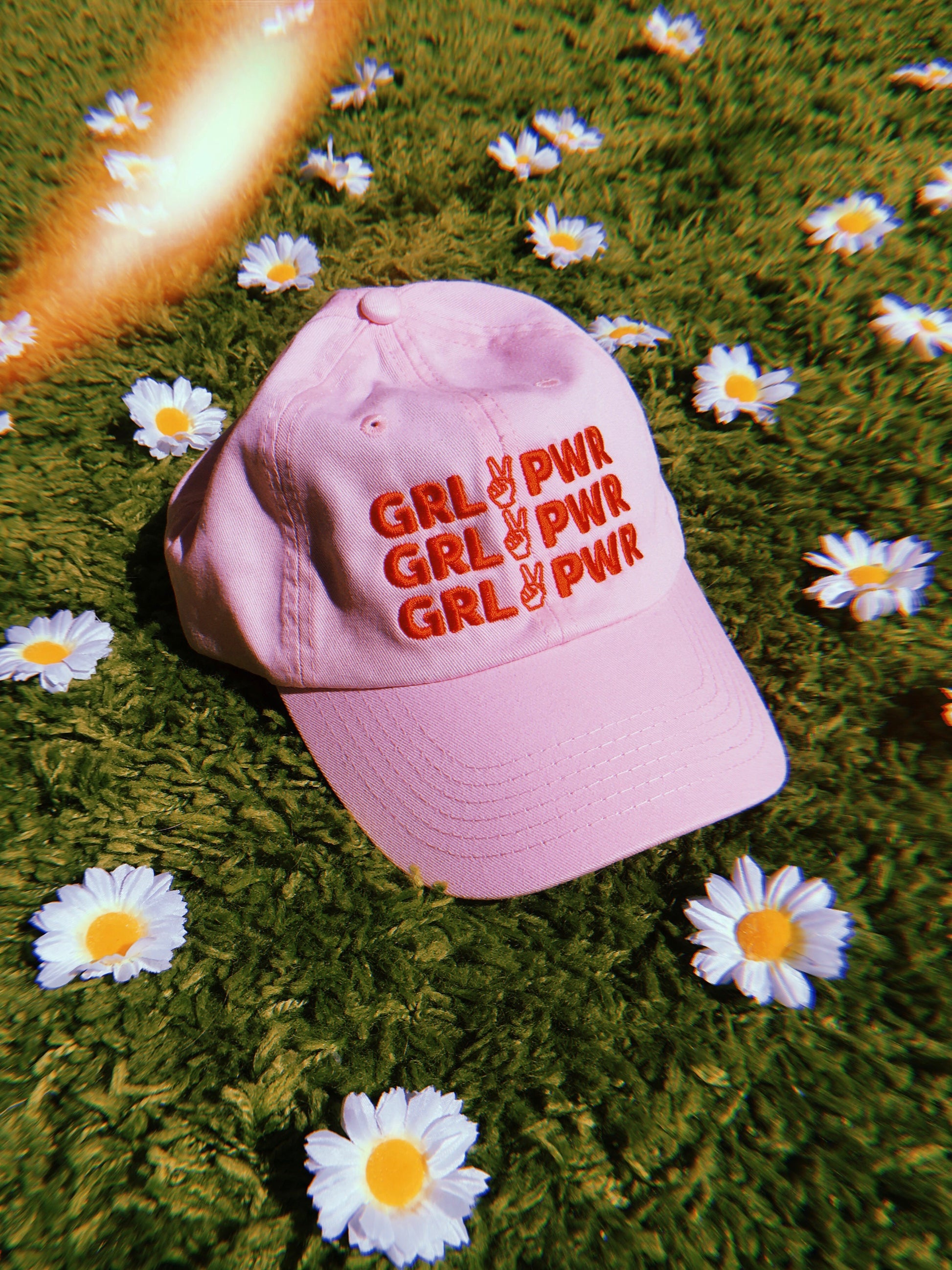  hat - GIRL POWER Baseball Cap - Light Pink - REDWOLF