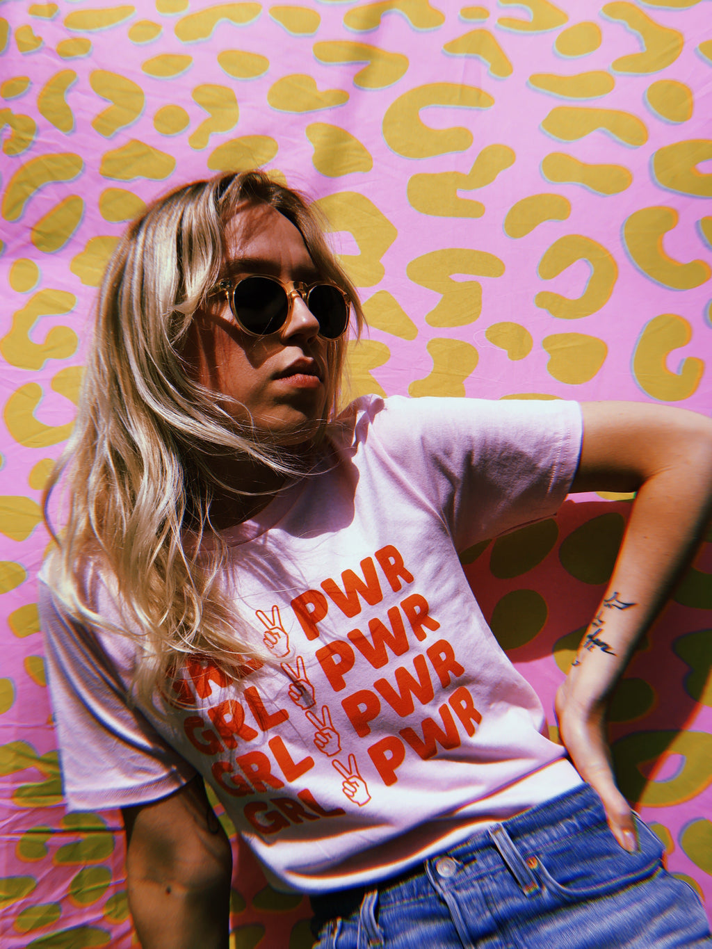 girl power tee pink - 1