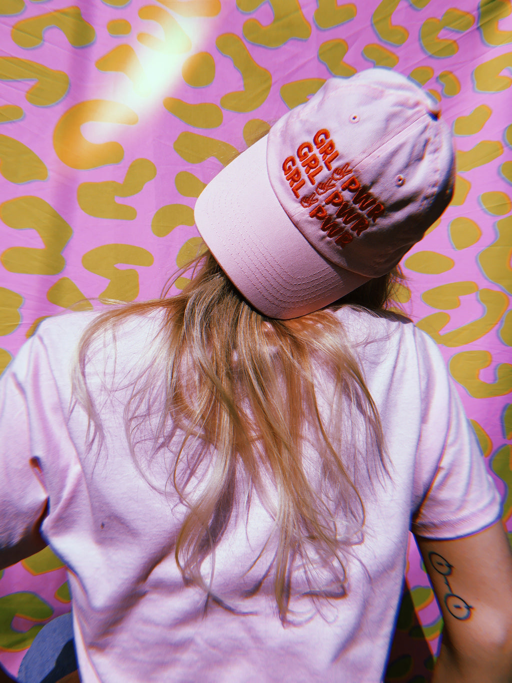 GIRL POWER Baseball Cap - Light Pink - 1