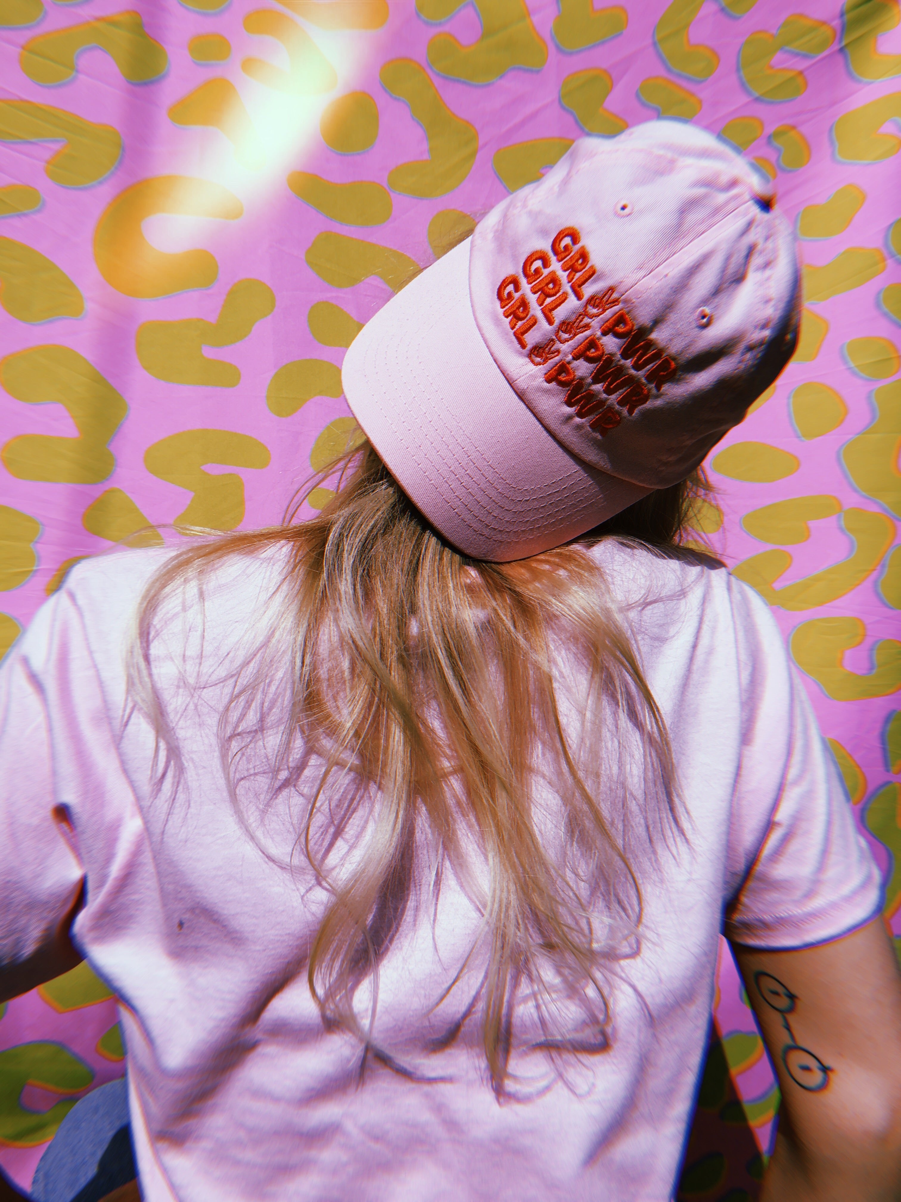 GIRL POWER Baseball Cap - Light Pink - 1