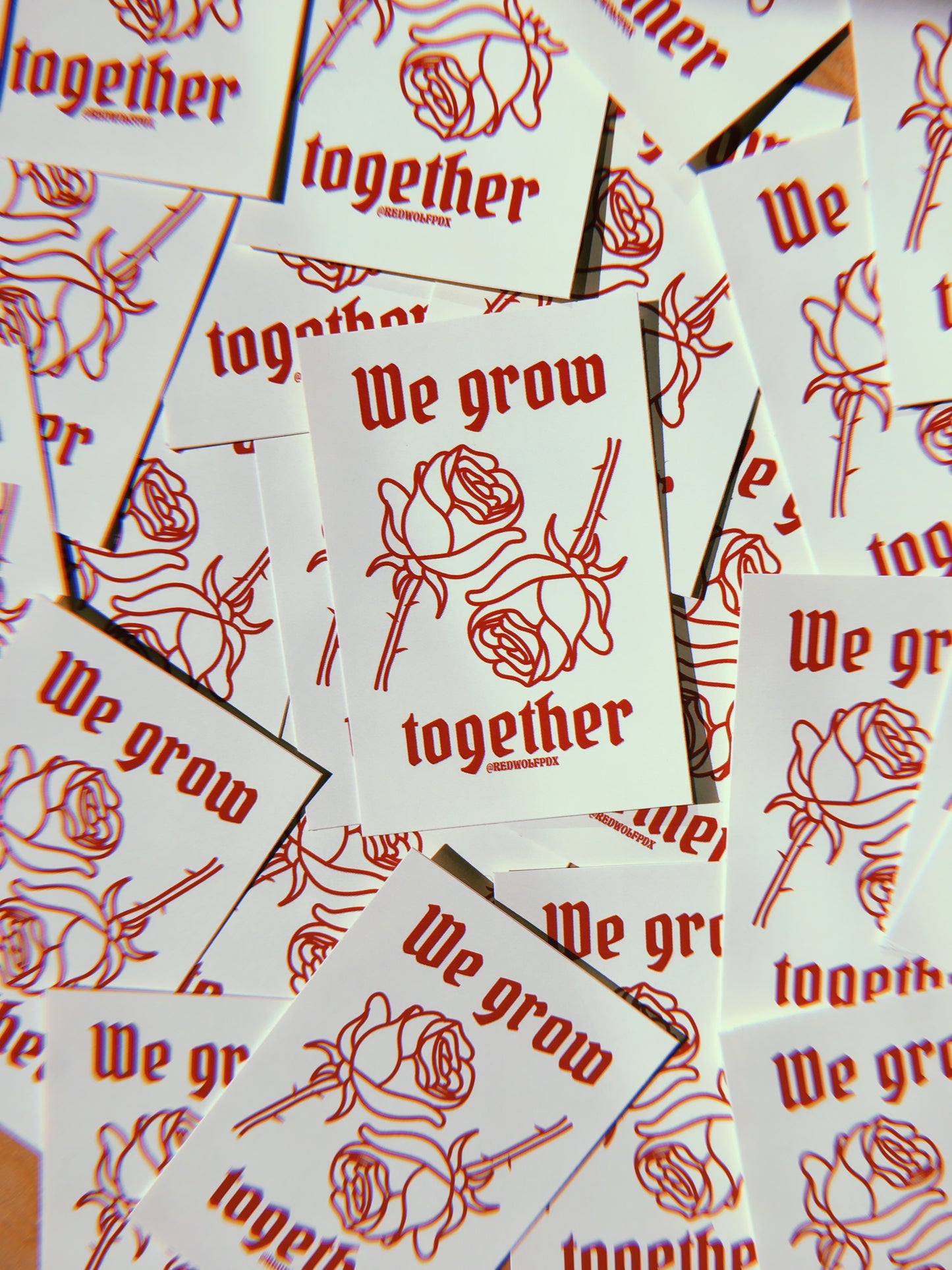  sticker - We Grow Together Sticker - REDWOLF