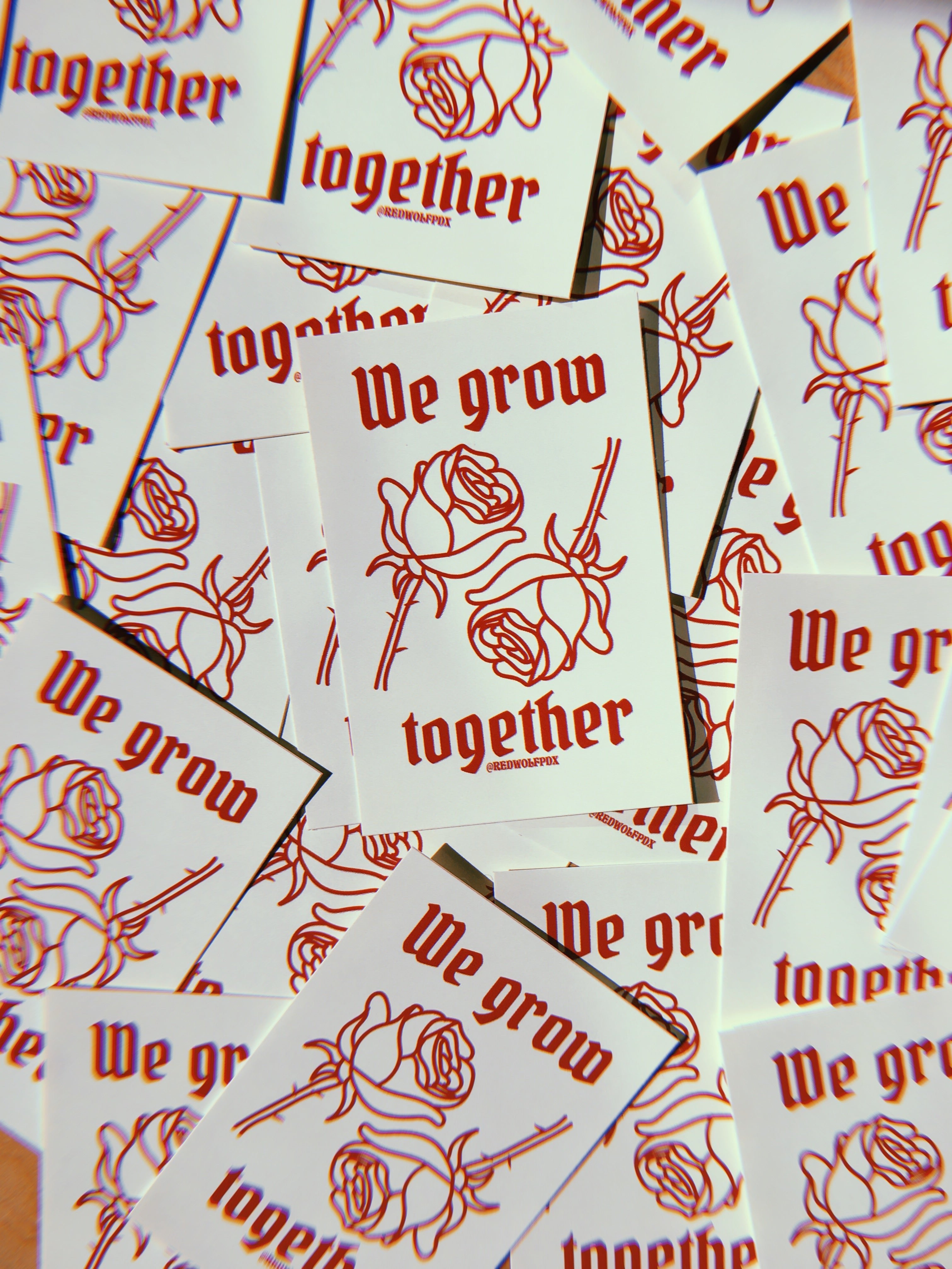 we grow together sticker - 2