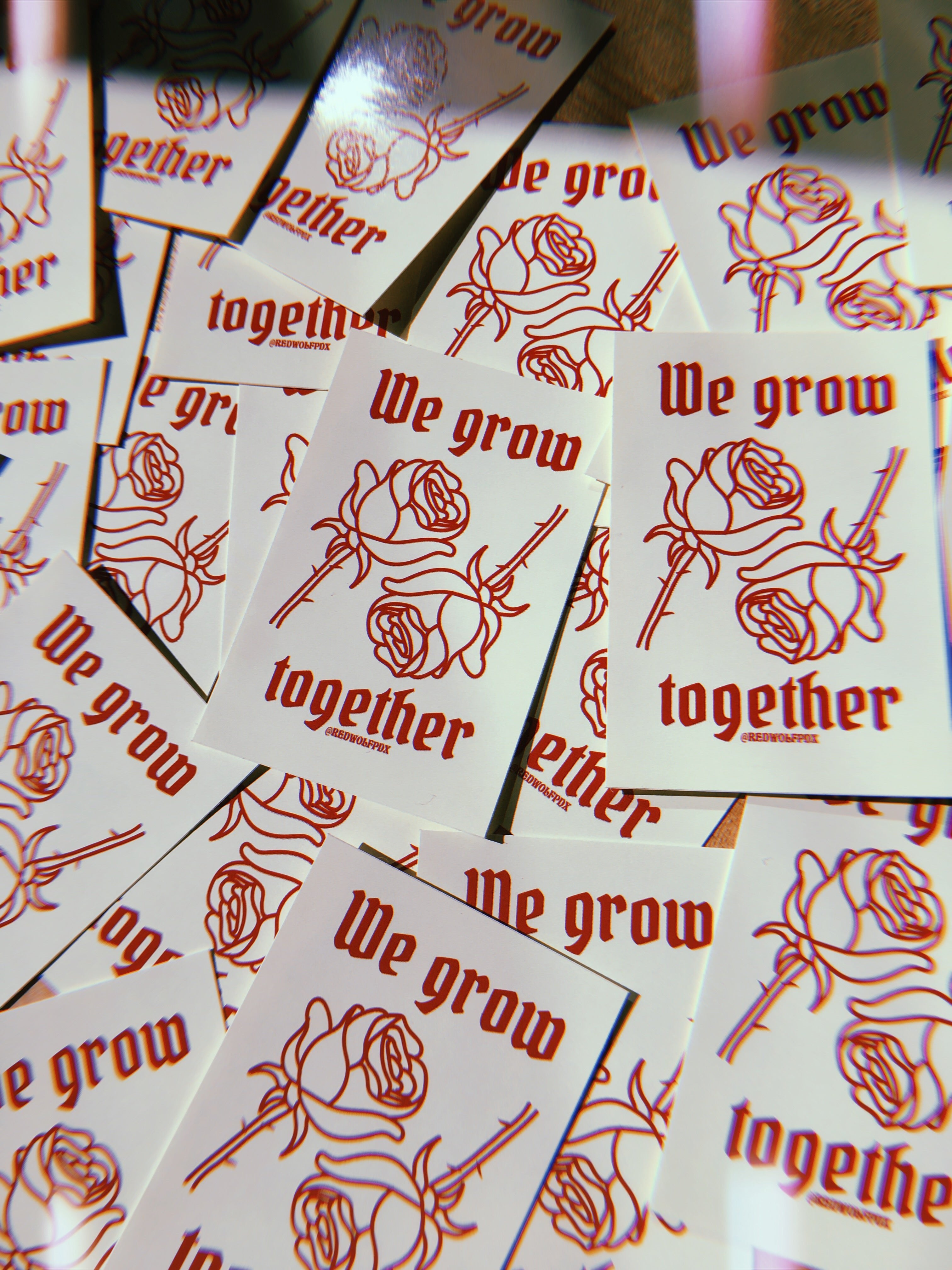 we grow together sticker - 5