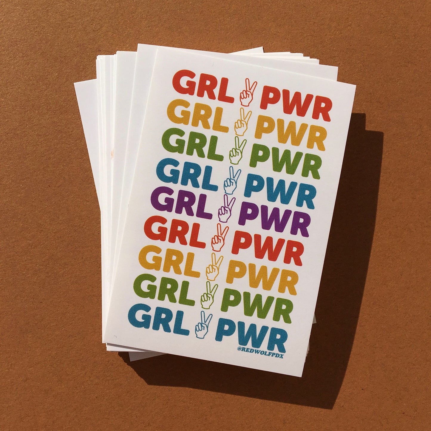  sticker - Girl Power Rainbow Sticker - REDWOLF