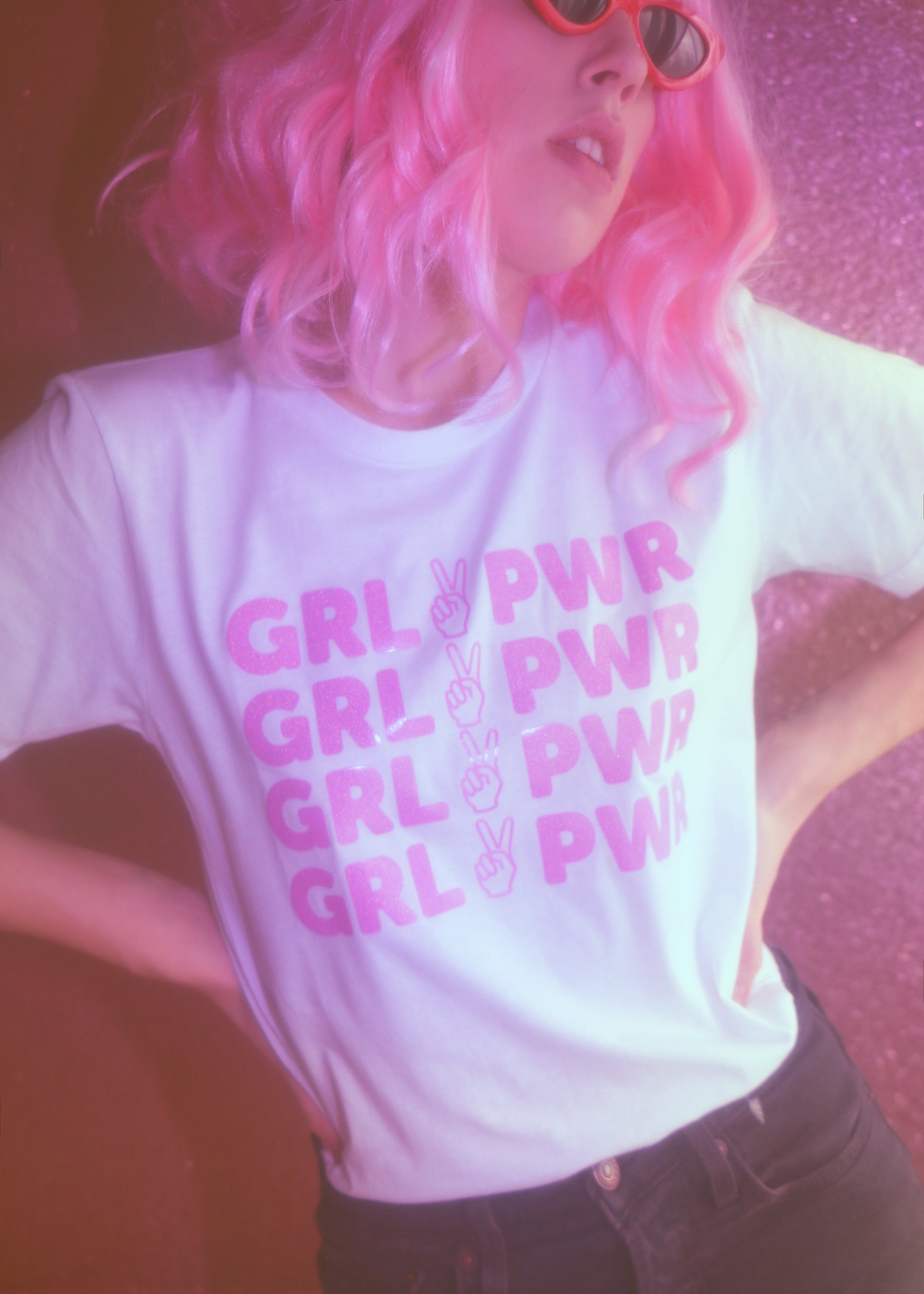   - Girl Power Glitter Tee - REDWOLF