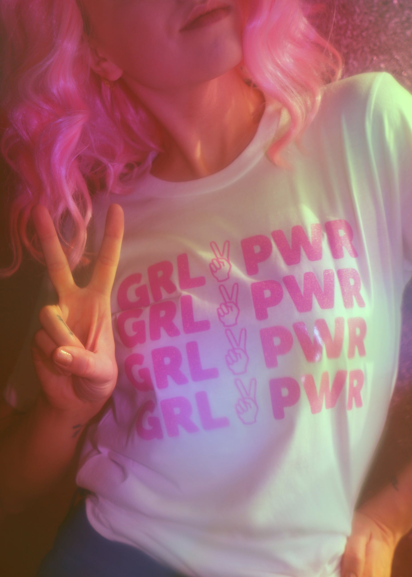   - Girl Power Glitter Tee - REDWOLF