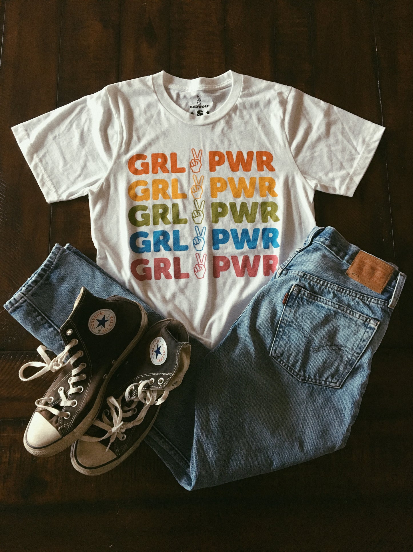   - Girl Power Rainbow Tee - REDWOLF