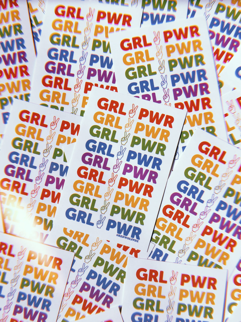 girl power rainbow sticker - 2