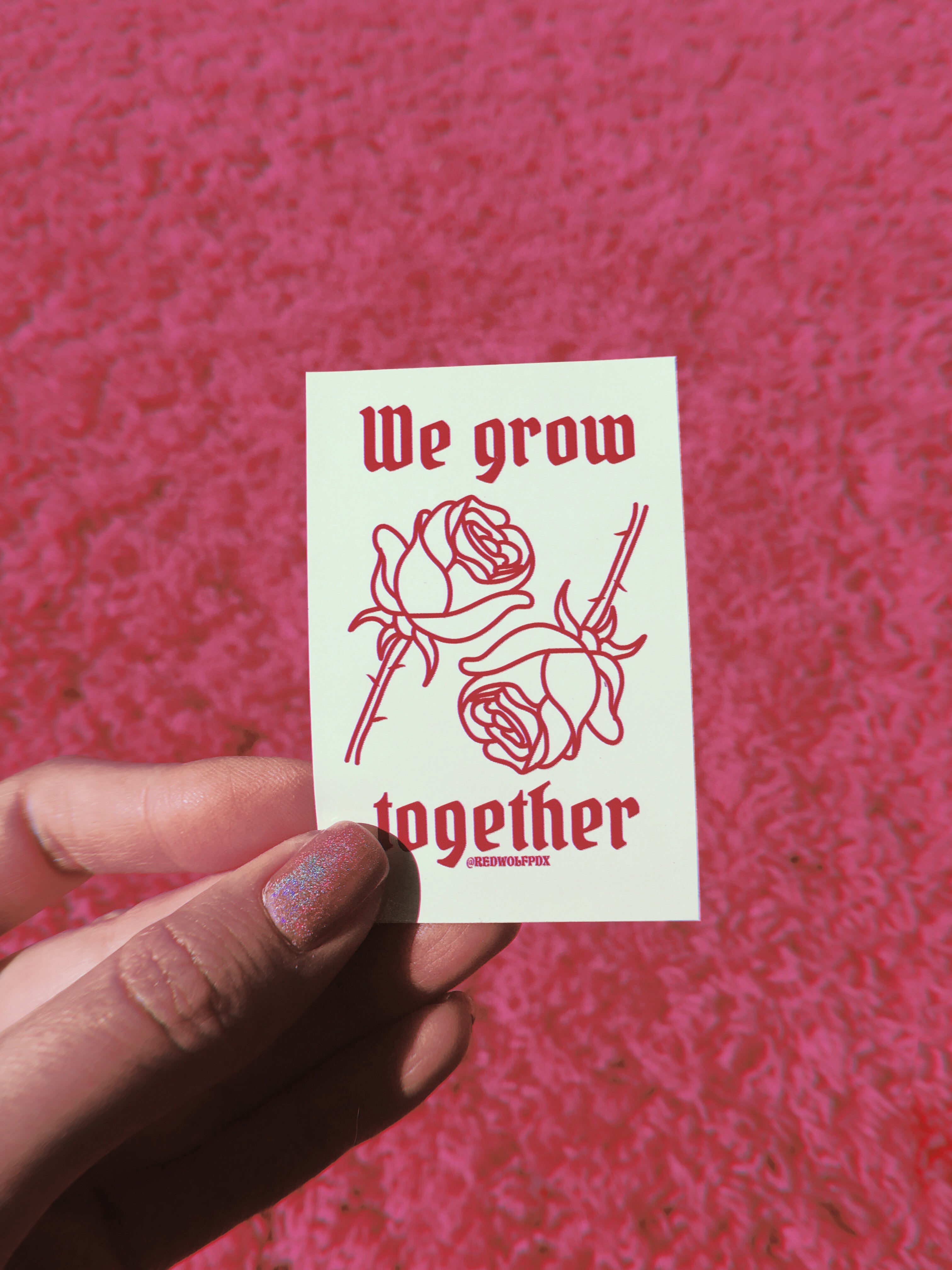 we grow together sticker - 4