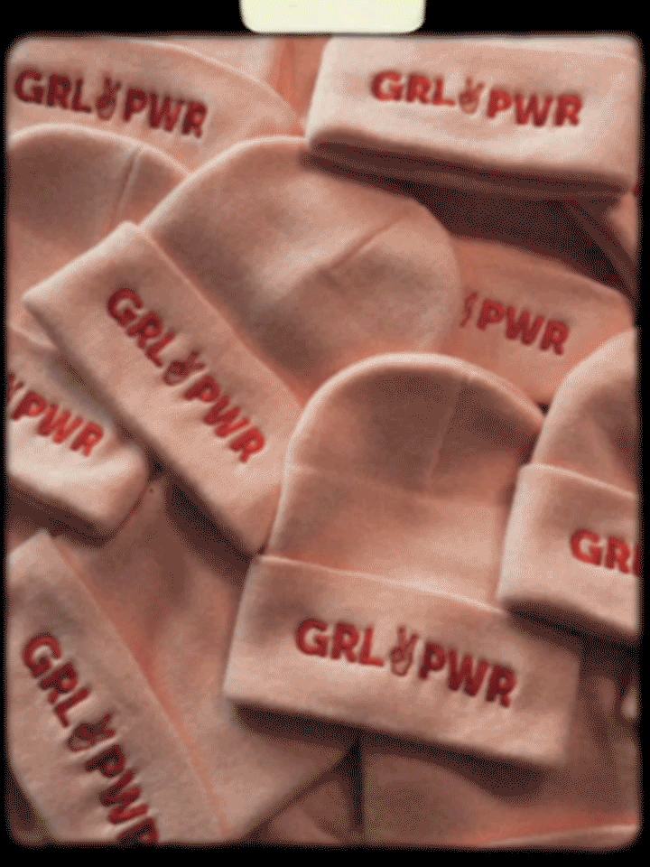grl pwr beanie pink - 7