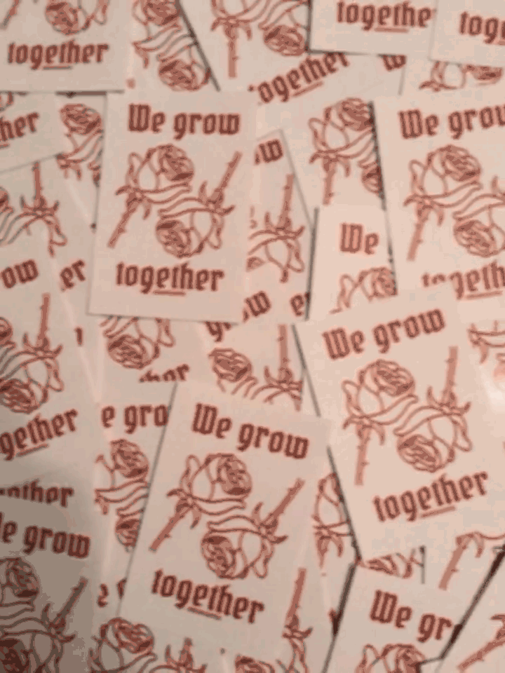 we grow together sticker - 6