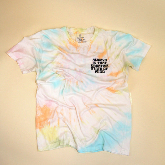 always in that creative state of mind tie dye tee - 3