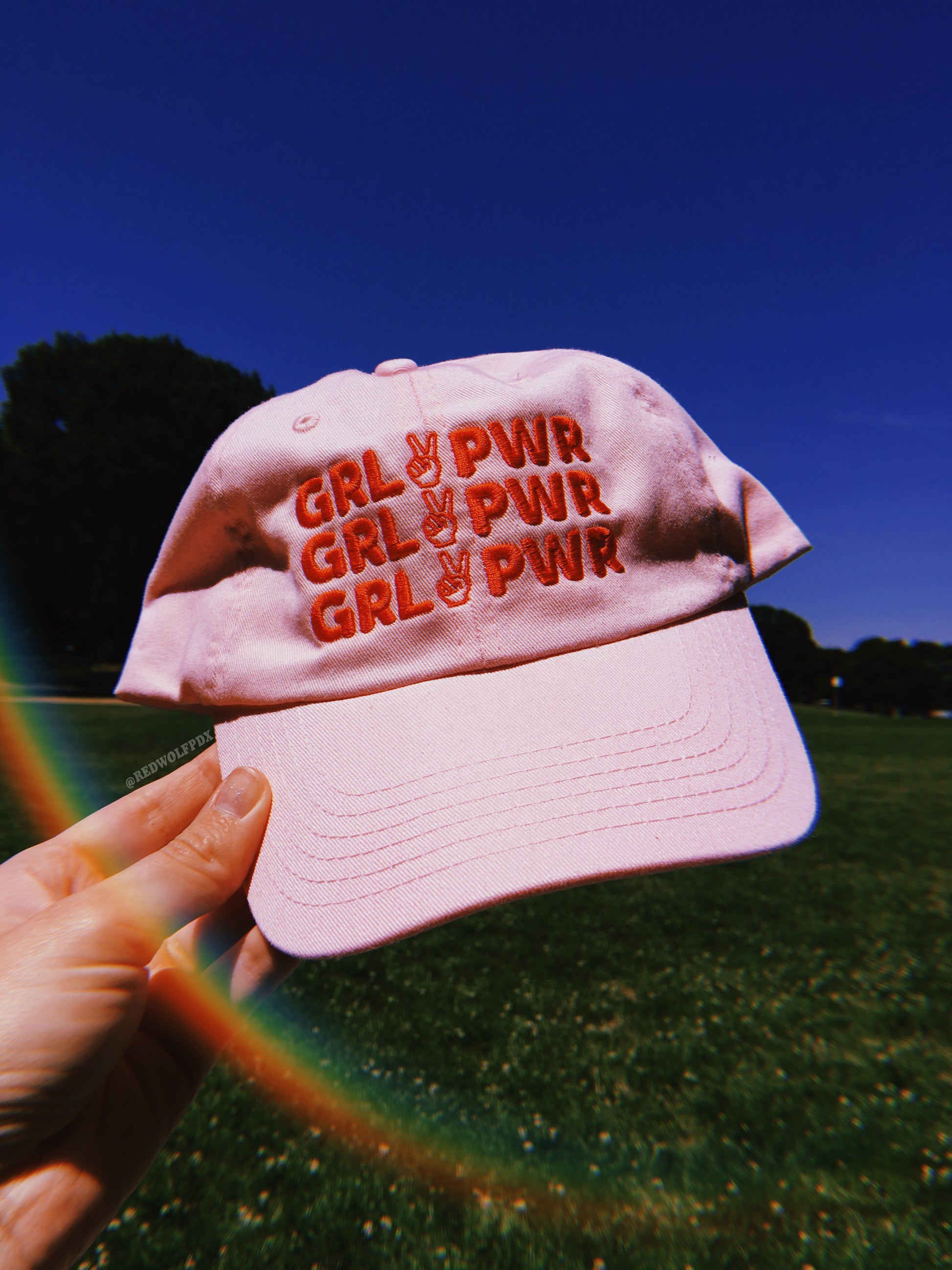  hat - GIRL POWER Baseball Cap - Light Pink - REDWOLF