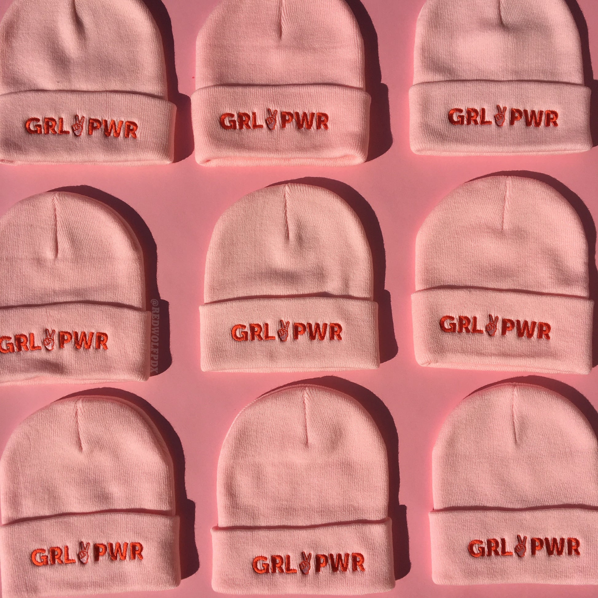  hat - GRL PWR Beanie - Pink - REDWOLF