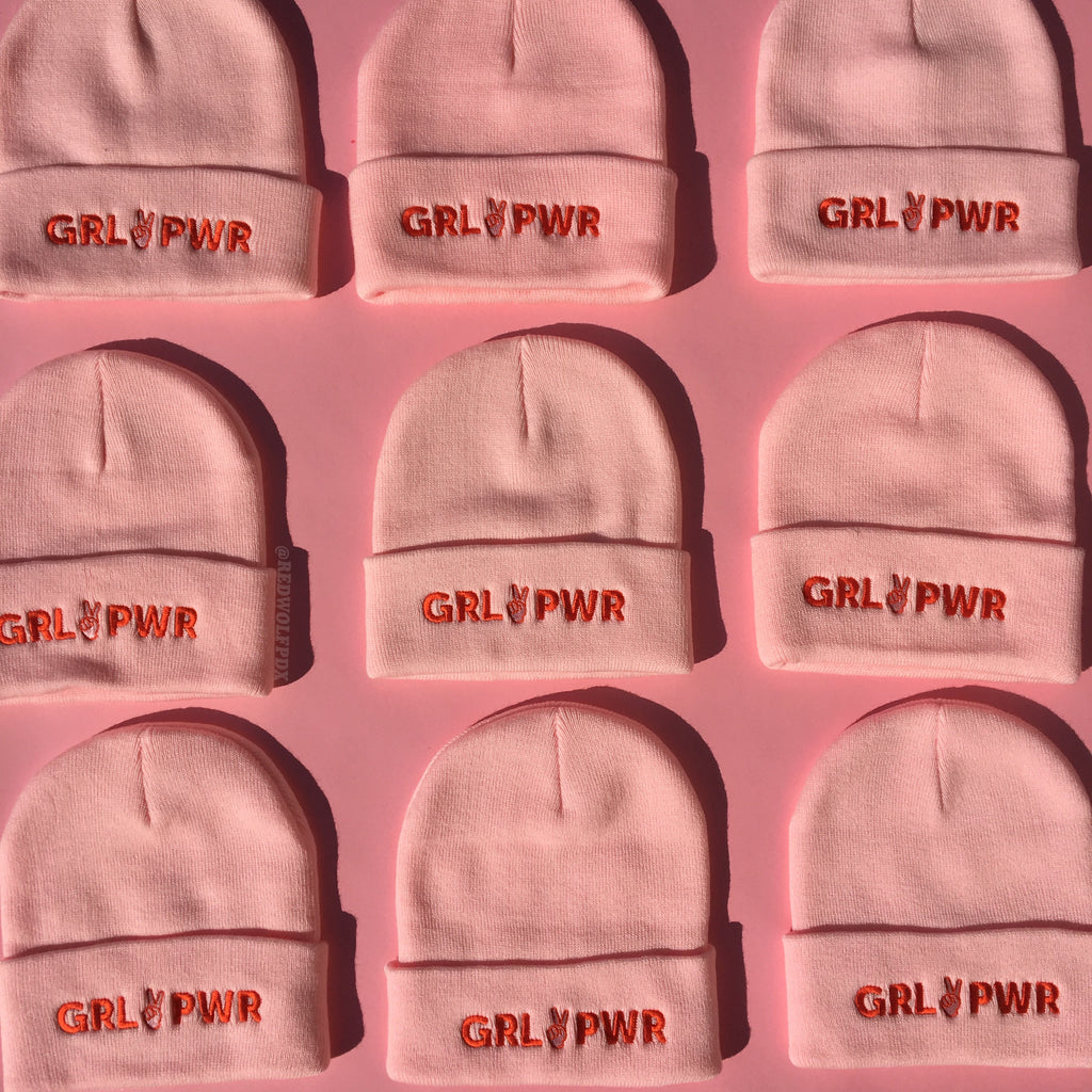 grl pwr beanie pink - 4