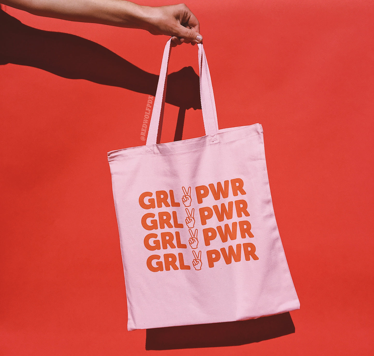  Bags - GIRL POWER TOTE BAG - PINK - REDWOLF