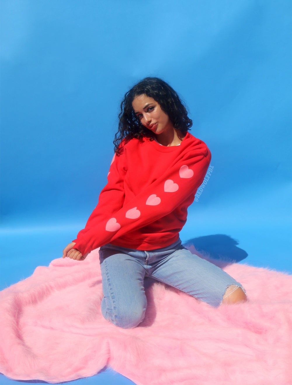 Heart Sleeve Sweatshirt - 1