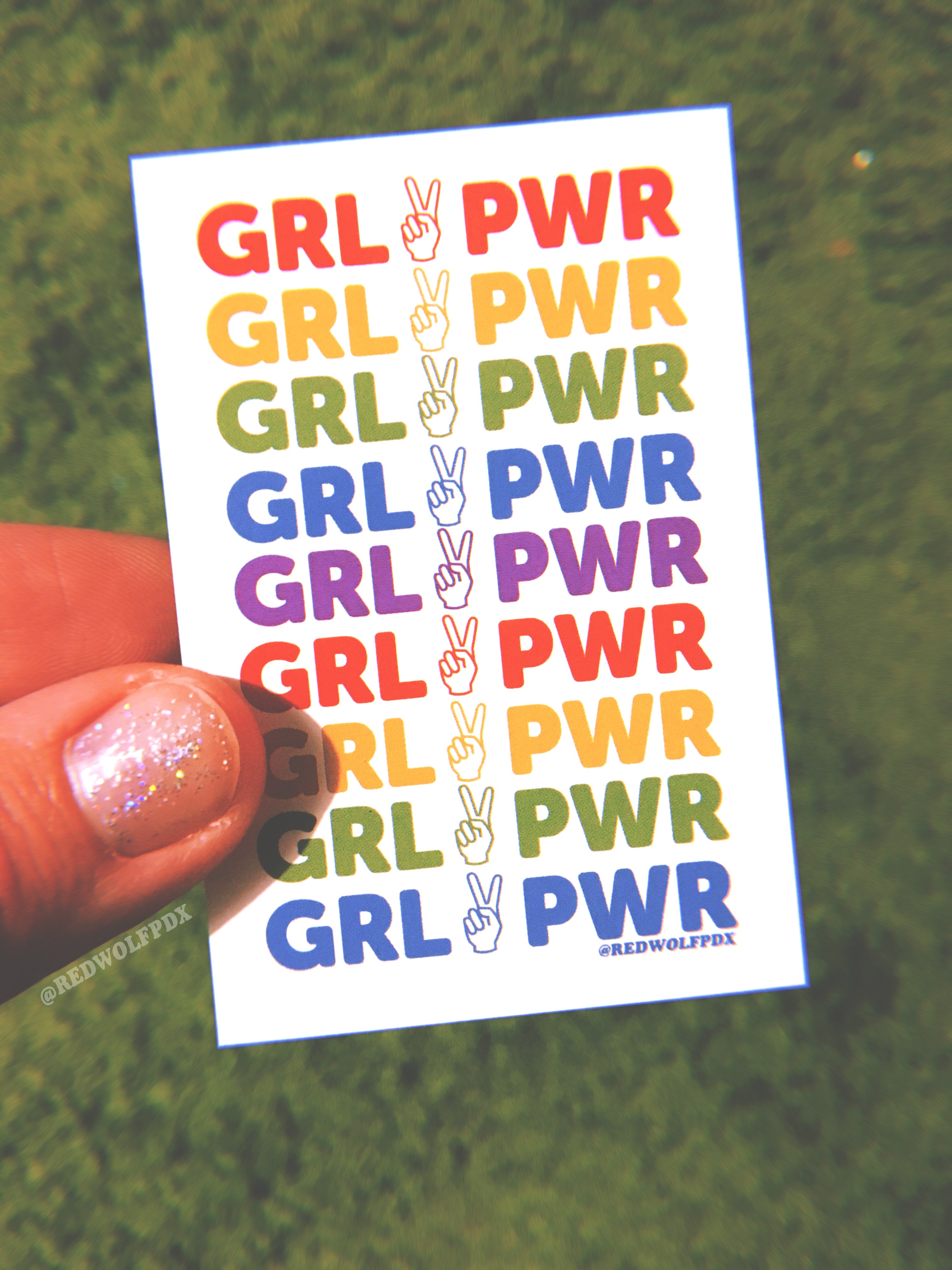 girl power rainbow sticker - 4