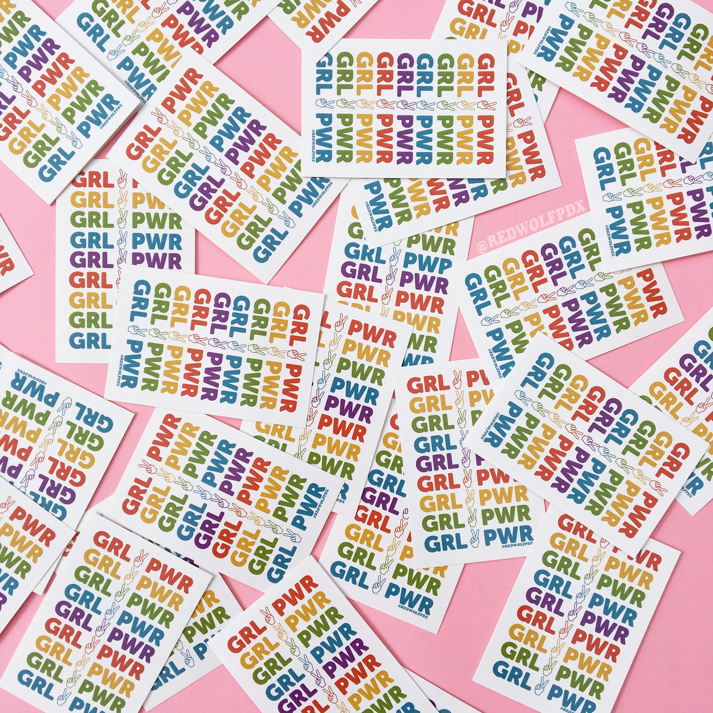girl power rainbow sticker - 3