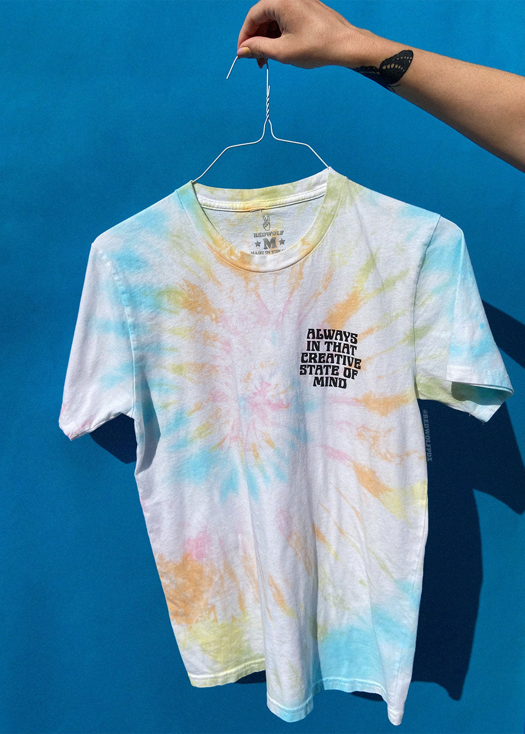 ALWAYS IN THAT CREATIVE STATE OF MIND TIE DYE TEE
